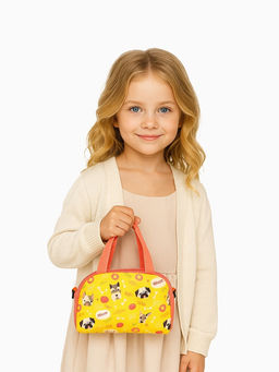 Сумка детская для девочки на молнии, регулируемый ремень, коралловая