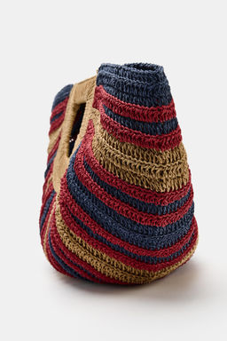 BOLSO ESTAMPADO EFECTO TRENZADO / Multicolor - Zara фото 5