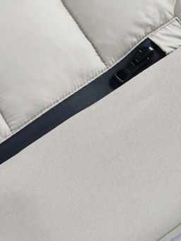 Куртка женская гибридная стёганая с капюшоном с графеновой подкладкой серого цвета 9630_1Sr