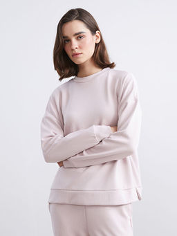 Modal Kar???ml? Oversize Kad?n Sweatshirt