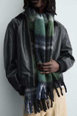 BRUSHED CHECK SCARF - Zara фото 2