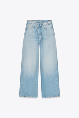 TRF WIDE-LEG HIGH-WAIST JEANS WITH CROSSOVER WAIST - Zara фото 20