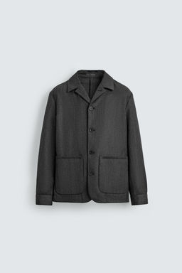 100% WOOL OVERSHIRT WITH POCKETS - Zara фото 8