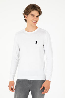 Мужской белый базовый свитер Неожиданная скидка в корзине - U.s. polo assn фото 3