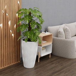 Кашпо "Флэйм" 42л (со вставкой 251х243мм) (белый) М8884