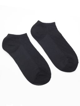 Короткие носки р.35-40 Перфорация Ромбики Чёрные