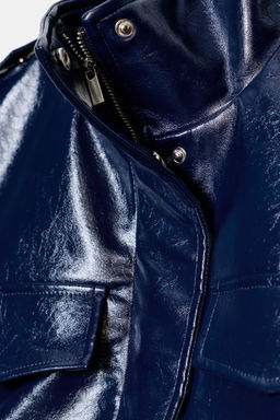 LEATHER EFFECT WAISTCOAT WITH TABS - Zara фото 7