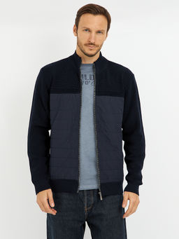 кардиган мужской на молнии темно-синий