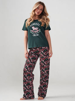 Пижама 100% хлопок женская Лошадка - Оптима фото 2