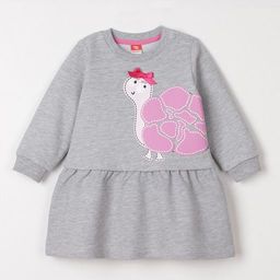 CRB wear/CSNG 62680-11 Платье для девочки, светло-серый меланж/Ex.Cherubino