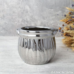 Кашпо / 202Q /уп 12/120/серебро