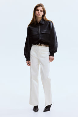 Straight Leg High Waist Jeans - H&m фото 2