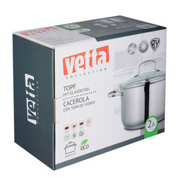 Кастрюля VETTA Берн 18*11 см 2,6 л со стекл. кр., индукция арт. 822-100