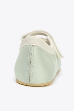 SATIN EFFECT TOPSTITCHED BALLERINAS - Zara фото 7