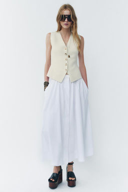 PLAIN KNIT WAISTCOAT TOP - Zara фото 4