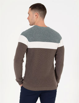 Ye_il Slim Fit Bisiklet Yaka Triko Kazak - Pierre cardin фото 5