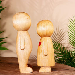 Фигурки абстракция Любовь, набор 2 шт., дерево