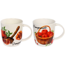 Цена за 2 шт. Кружка керамическая 330мл "Гранаты", микс рисунков