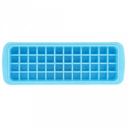 Форма для льда пластмассовая (мармелада) "Кубик - 48 штук" 25,4х9см h2,8см, цвета в ассортименте: сиреневый, голубой, серый, розовый, в п/эт пакете (Китай)