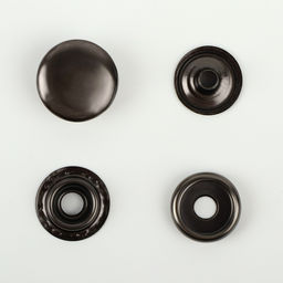 Цена за 100 шт. Кнопка установочная, Омега (О-образная), железная, d=15 мм, цвет чёрный никель