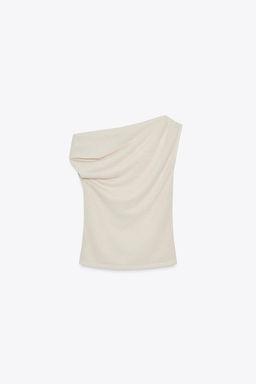 ASYMMETRIC CUT-OUT KNIT TOP - Zara фото 6