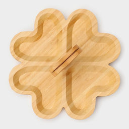 Менажница Доляна «Цветок», 19.5×19.5 см, 4 секции, бамбук