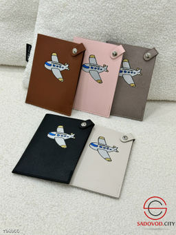 Обложка для паспорта с ярким принтом самолёта. - Bruno фото 18