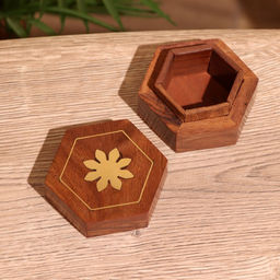 Шкатулка «Солнце», 6.5×7.5×4 см, дерево шишам