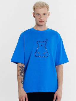 Футболка мужская ярко-голубая с печатью я.голубой +печать 111883 - Mark formelle фото 2