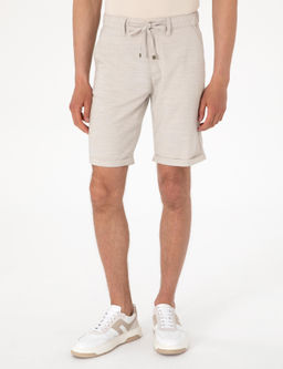 Bej Slim Fit Beli Lastikli Ba_c_kl_ Dokuma _ort - Pierre cardin фото 2