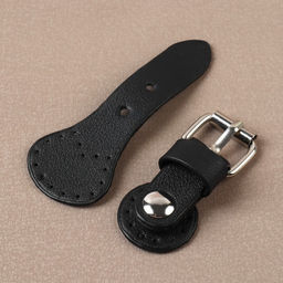 Цена за 3 шт. Застёжка для сумки на кнопке, 8×3 см, чёрная