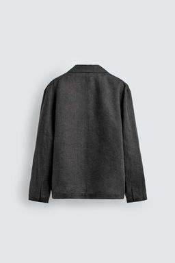 SOBRECAMISA 100% LINO / Plomo - Zara фото 8