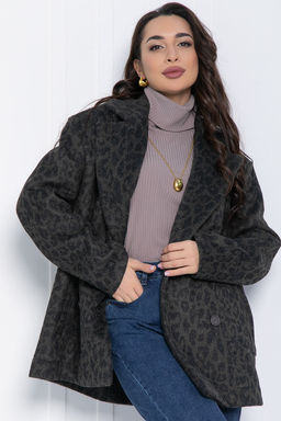 Пальто Я в теме (серый/лео) Б12632-7 - Lt collection фото 7