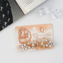 Цена за 2 шт. Заколка - автомат для волос «Забава», бабочки, 10 см