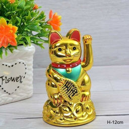 Фен-шуй сувенир Денежный кот 12 см / 45A /уп 240/Манэко-кот
