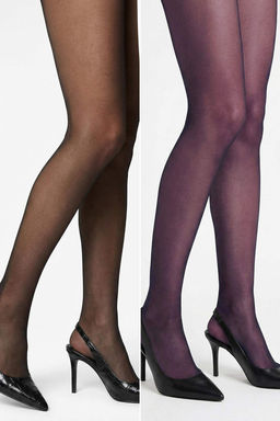 Kestane-K?z?l Siyah 2li Duz Jakar Orme Kulotlu Corap THMAW26CO00026 - Trendyolmilla фото 6