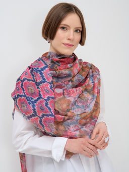 Оригинальный двусторонний платок с бахромой - Tantino фото 7