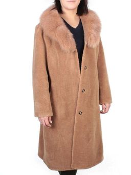 37235 BROWN Шуба женская искусственная Yi Ge - Fashion фото 8