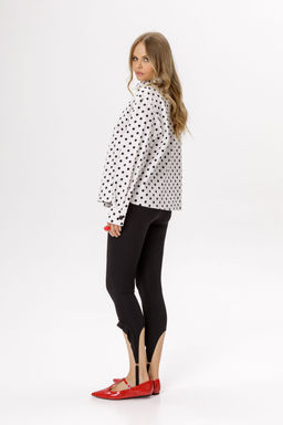 Блуза Pirs 6652 белый в горохи