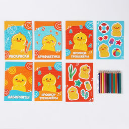 Набор в дорогу с мягкой игрушкой Утёнок, 8 предметов - Milo toys фото 7