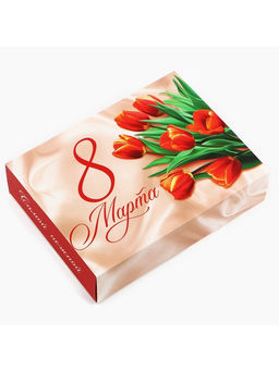 Цена за 5 шт. Коробка для сладостей 8 марта, 20?15?5 см