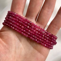 Бусины для рукоделия из Турмалина розового огранка (Бразилия)