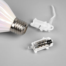 Набор ёлочных шаров Снежное сияние, 3 шт, d=8 см, 3 LED, от батареек AG139, свечение тёплое белое - Luazon lighting фото 3