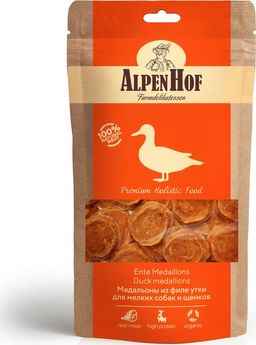 Альпенхоф д/с мелких пород и щенков Медальоны из утки 50г, A509, Неотерика, 40шт.упак.