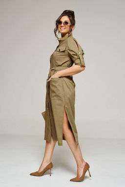 Платье 6339 оливка, Платье, Пояс - Beautiful and free фото 8