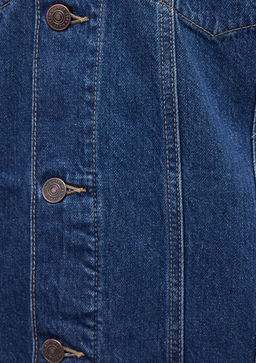 Drake 90lar Puslu Koyu Mavi Jean Ceket  фото 6