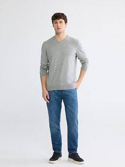 V Yaka Erkek Triko Kazak