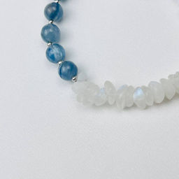 Браслет из Кианита и Лунного камня 16 см +