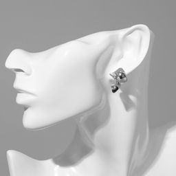 Серьги металл Абстракция хвост, цвет серебро