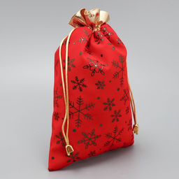Цена за 5 шт. Мешочек подарочный замша Тепла и Уюта, снежинки, тиснение, 16 24 см +/- 1.5 см - Дарите счастье фото 2